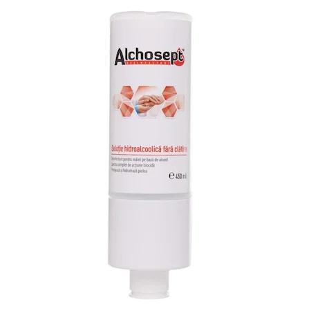 ALCHOSEPT™ – Dezinfectant pentru maini si tegumente 450 ml (cu suport)